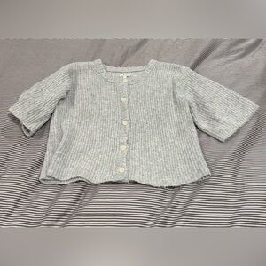 Aerie Women's Gray Ribbed Cardigan